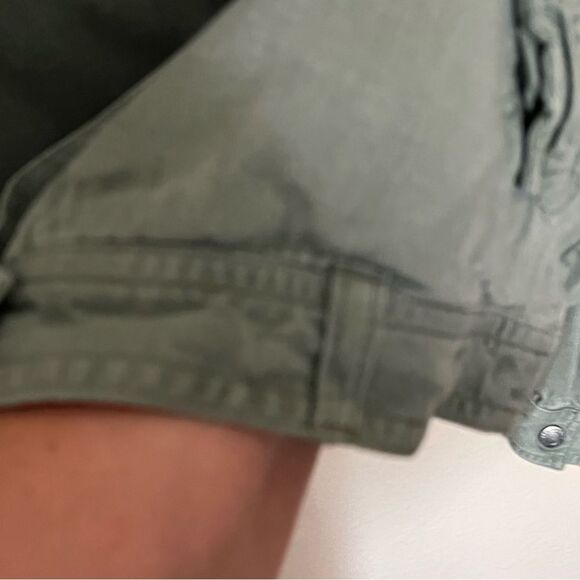 Abercrombie Kids Army Green Hooded Snap Front Utility Jacket Coat Size Large - Picture 7 of 9